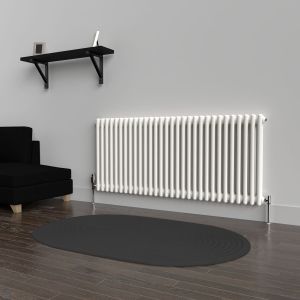 Lux Heat Horizontal White Column Radiator