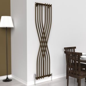 Lux Heat Xtreme Antique Brass Vertical Radiator