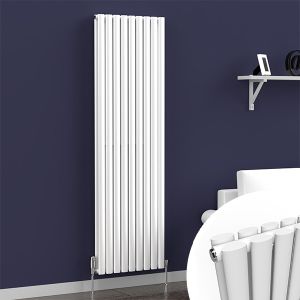 Lux Heat Oval White Vertical Radiator